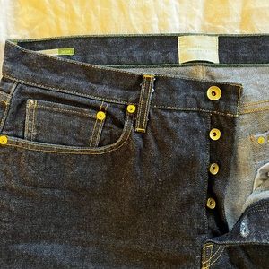 Sid Mashburn 36/34 slim straight dark denim jeans